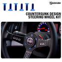 Dress Up Bolts Titanium Hardware Steering Wheel Kit - Countersunk Design