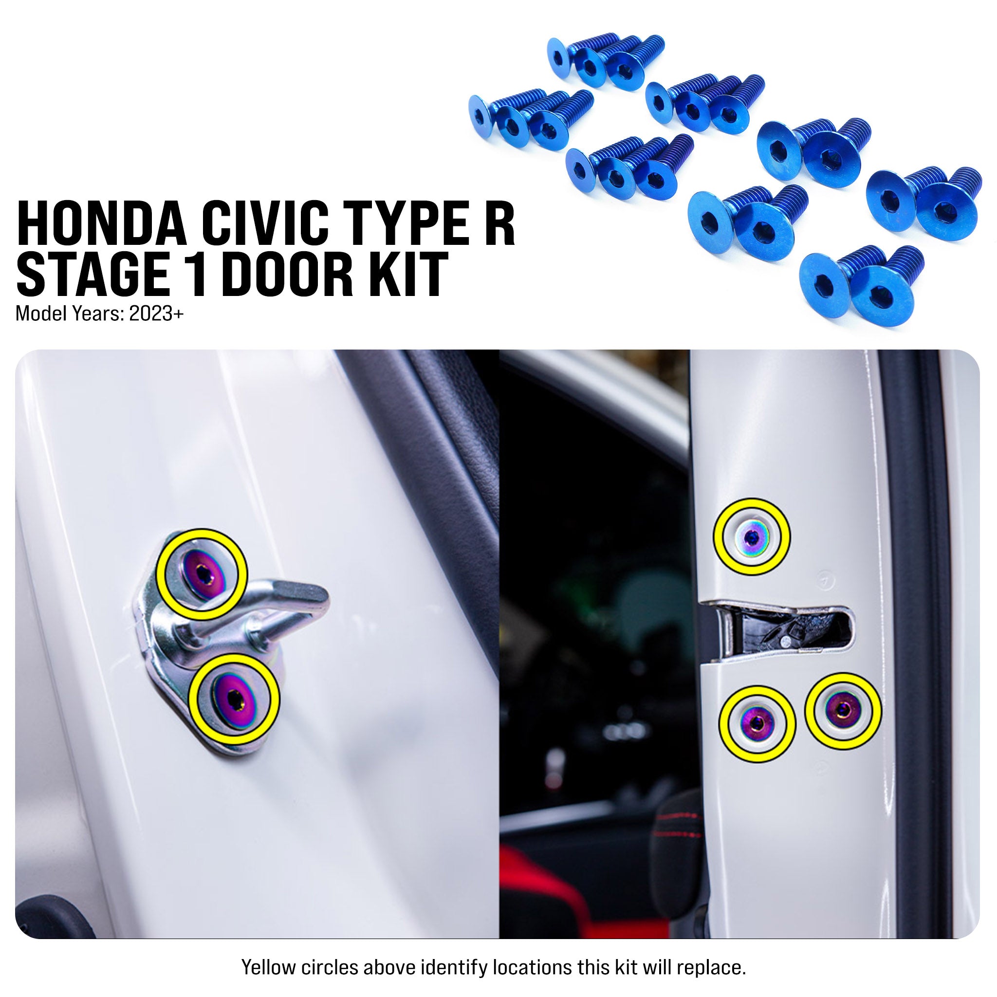 Stage 1 Titanium Hardware Door Kit - Honda Civic Type R (2023+) 