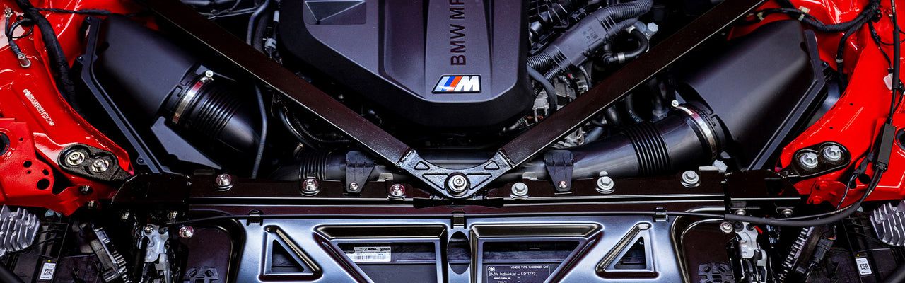 Red BMW G80 M3 Engine Bay