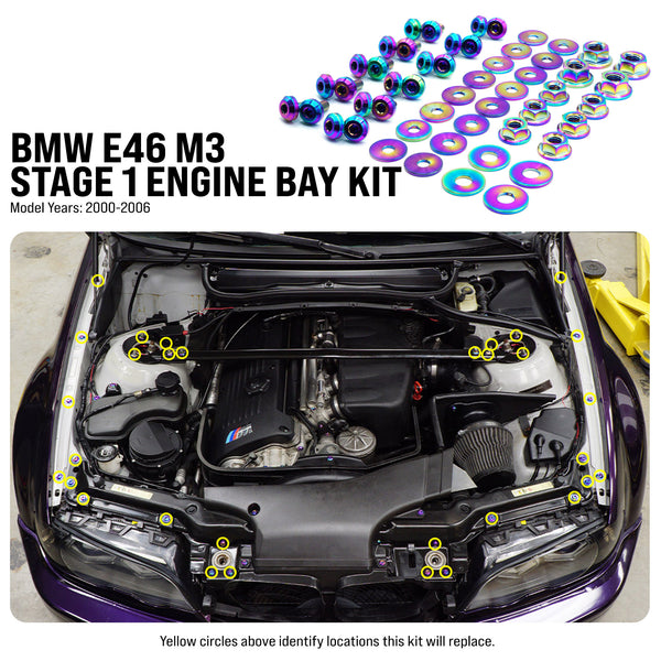 E46 M3 Engine Bay Bolts