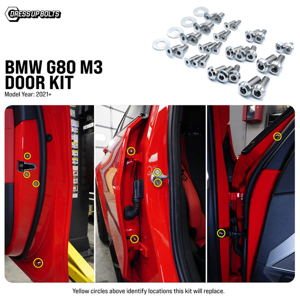 Dress Up Bolts Titanium Hardware Door Kit - BMW G80 M3 (2021+)
