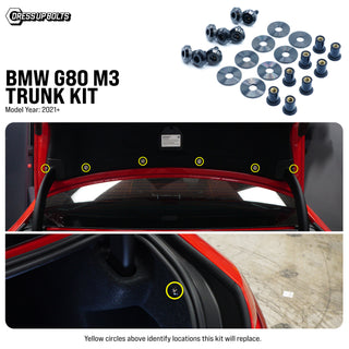 Dress Up Bolts Titanium Hardware Trunk Kit - BMW G80 M3 (2021+)