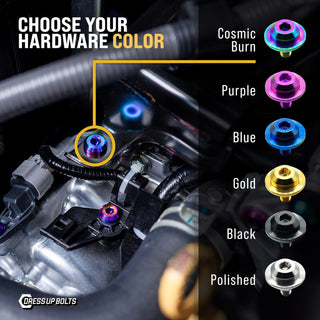 Dress Up Bolts Titanium Hardware Fuel Door Kit - Dodge Charger (2015+)