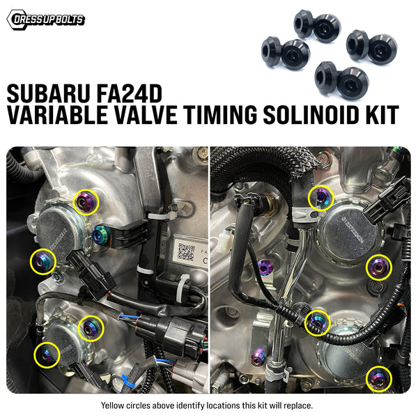 Dress Up Bolts Titanium Hardware Variable Valve Timing Solenoid Kit - Subaru FA24D Engine