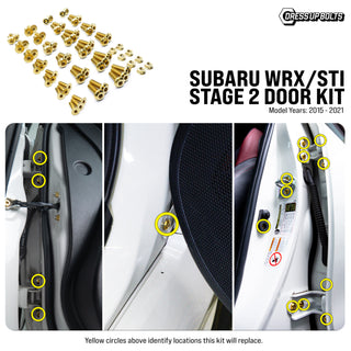Dress Up Bolts Stage 2 Titanium Hardware Door Kit - Subaru WRX/STI (2015-2021)
