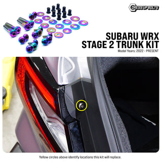 Dress Up Bolts Stage 2 Titanium Hardware Trunk Kit - Subaru WRX (2022+)