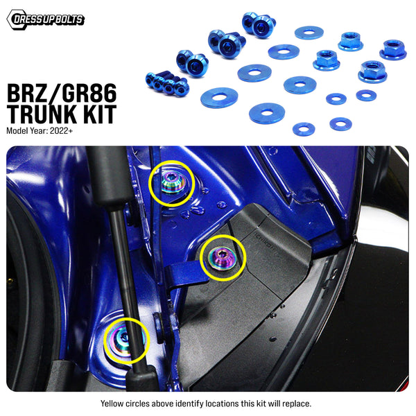 Dress Up Bolts Titanium Hardware Trunk Kit - Toyota GR86/Subaru BRZ (2022+)