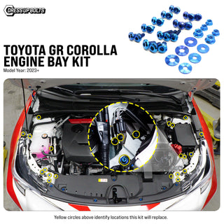 Dress Up Bolts Titanium Hardware Engine Bay Kit - Toyota GR Corolla (2023+)