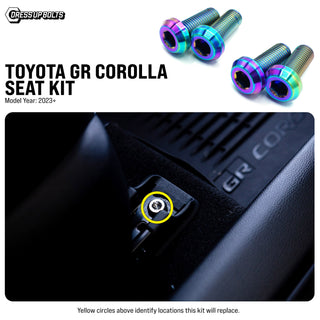 Dress Up Bolts Titanium Hardware Seat Kit - Toyota GR Corolla (2023+)