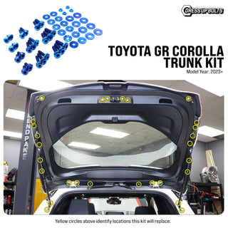 Dress Up Bolts Titanium Hardware Trunk Kit - Toyota GR Corolla (2023+)
