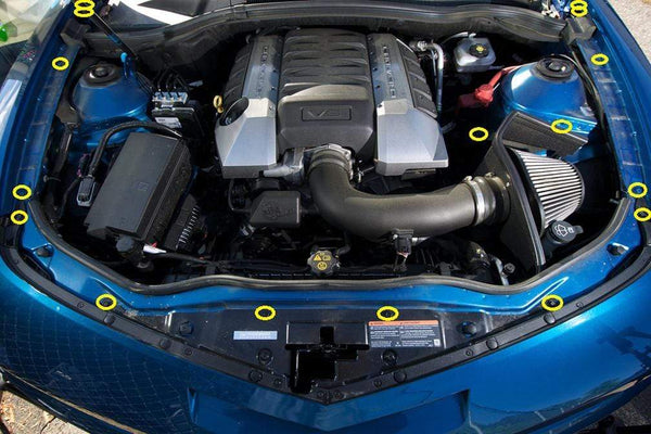 Chevrolet Camaro (2010-2015) Titanium Dress Up Bolts Engine Bay Kit - DressUpBolts.com