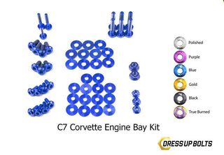 Chevrolet C7 Corvette (2014-2019) Titanium Dress Up Bolts Engine Bay Kit - DressUpBolts.com