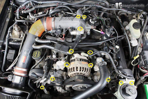Ford Mustang GT (1999-2004) Titanium Dress Up Bolts Engine Kit - DressUpBolts.com