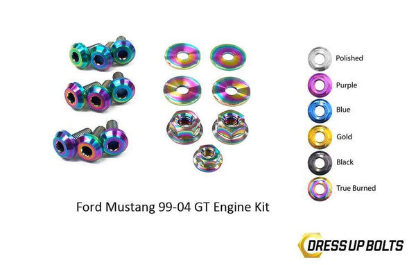 Ford Mustang GT (1999-2004) Titanium Dress Up Bolts Engine Kit - DressUpBolts.com