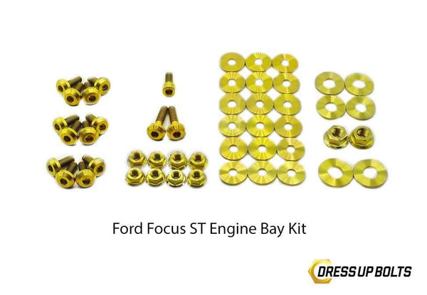 Ford Focus ST (2011-2014) Titanium Dress Up Bolt Engine Bay Kits - DressUpBolts.com