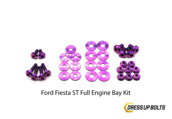 Ford Fiesta ST (2013-2017) Titanium Dress Up Bolt Engine Bay Kit - DressUpBolts.com