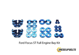 Ford Focus ST (2015-2018) Titanium Dress Up Bolt Engine Bay Kit - DressUpBolts.com