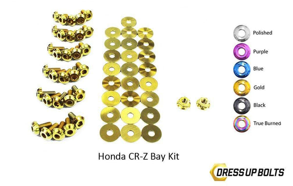 Honda CR-Z CRZ (2011-2015) Titanium Ti Dress Up Bolts Engine Bay Kit - DressUpBolts.com
