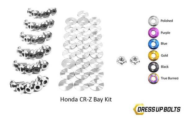 Honda CR-Z CRZ (2011-2015) Titanium Ti Dress Up Bolts Engine Bay Kit - DressUpBolts.com