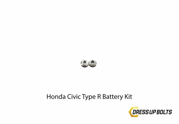 Honda Civic Type R (2017-2019) Titanium Dress Up Bolt Battery Kit - DressUpBolts.com