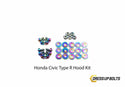 Honda Civic Type R (2017-2019) Titanium Dress Up Bolts Hood Kit - DressUpBolts.com