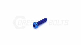Buy blue M6 x 1.00 x 25mm Titanium Button Head Bolt by Dress Up Bolts