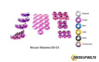 Nissan Maxima (2000-2003) Titanium Dress Up Bolts Engine Bay Kit - DressUpBolts.com