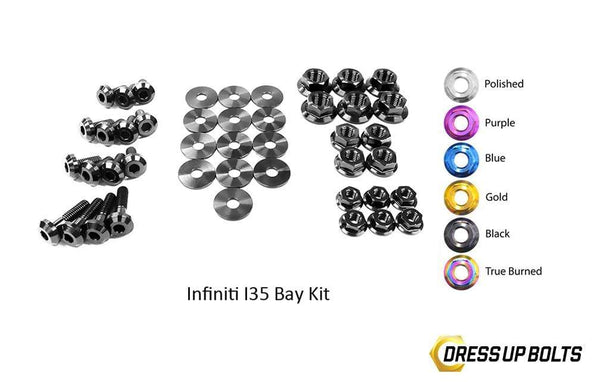 Infiniti I35 (2002-2004) Titanium Dress Up Bolts Engine Bay Kit - DressUpBolts.com