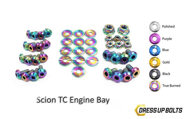 Scion tC (2005-2010) Titanium Dress Up Bolts Engine Bay Kit - DressUpBolts.com