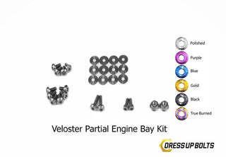 Hyundai Veloster (2012-2018) Titanium Dress Up Bolt Engine Bay Kits - DressUpBolts.com